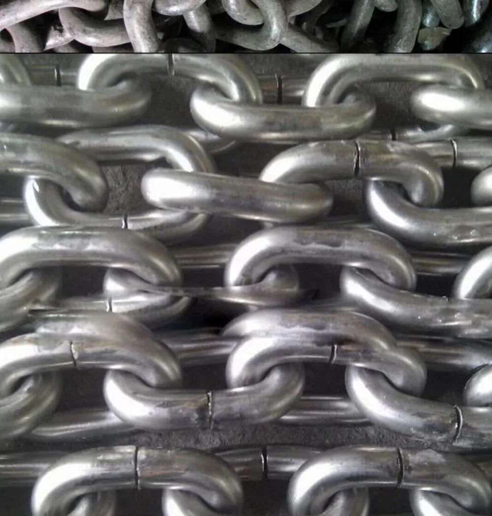 Grade U2, U3 stud link anchor chains, alloy steel, self colored