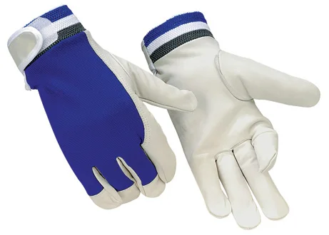 Cheap abrasion resistance pigskin leather mechanic gloves