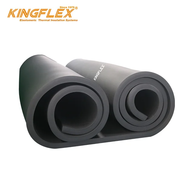 Professional 6mm Black Fire Retardant Silver Foil Bubble Wrap Thermal Insulation Open or Closed Cell NBR Rubberized Foam Sheets