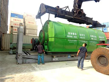 10 тонн отработанных шин/пластиковая пиролизная установка для пиролизного масла