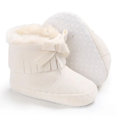 Hao Baby Winter Boy And Girl Tassel Baby Cotton Boots Winter Autumn Soft Bottom Baby Toddler Shoes