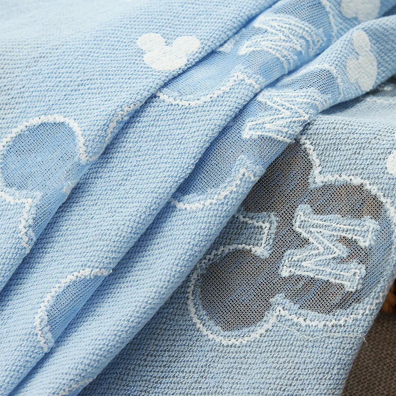 Высокое качество, оптовая продажа, новый светло-голубой симпатичный Микки Маус, удобная сгоревшая ткань