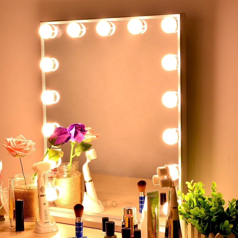 Best Sellers Hollywood Mirror with Light Bulbs For Makeup Dressing Table Mirror With 15 Bulbs Hollywood Light Mirror