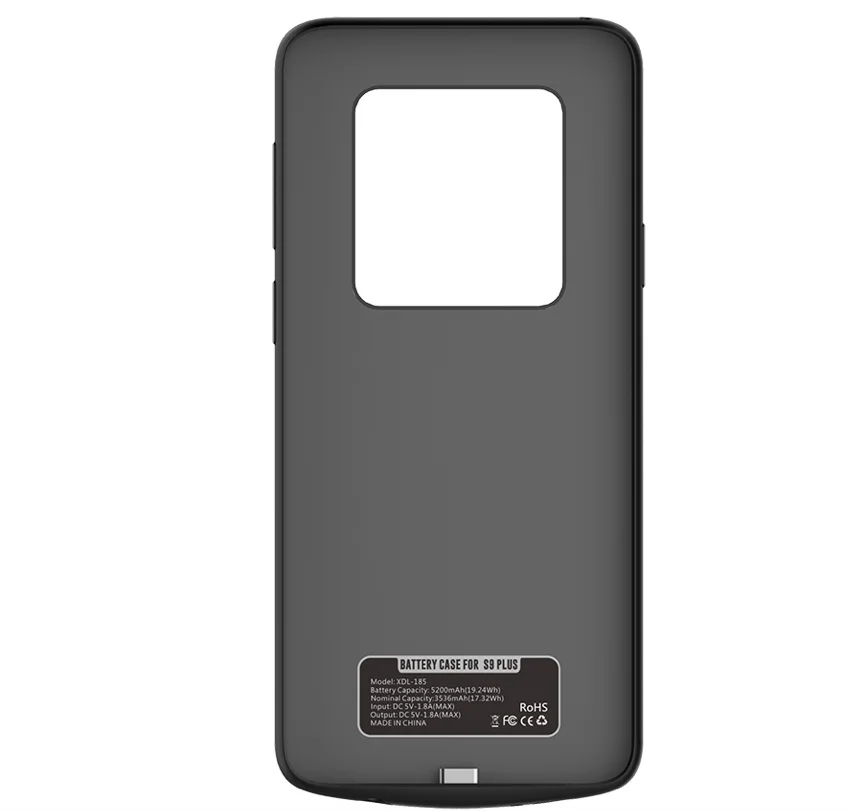 Тонкий чехол с внешним аккумулятором емкостью 5200 мАч для Samsung Galaxy S9