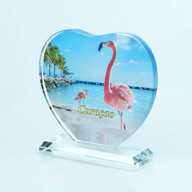 Недорогая Хрустальная фотография в форме сердца для свадебных