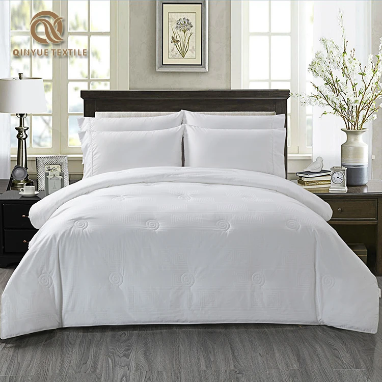 Winter Home silk Filling Embroidery Comforter Duvet Bedding Reversible Quilt Set