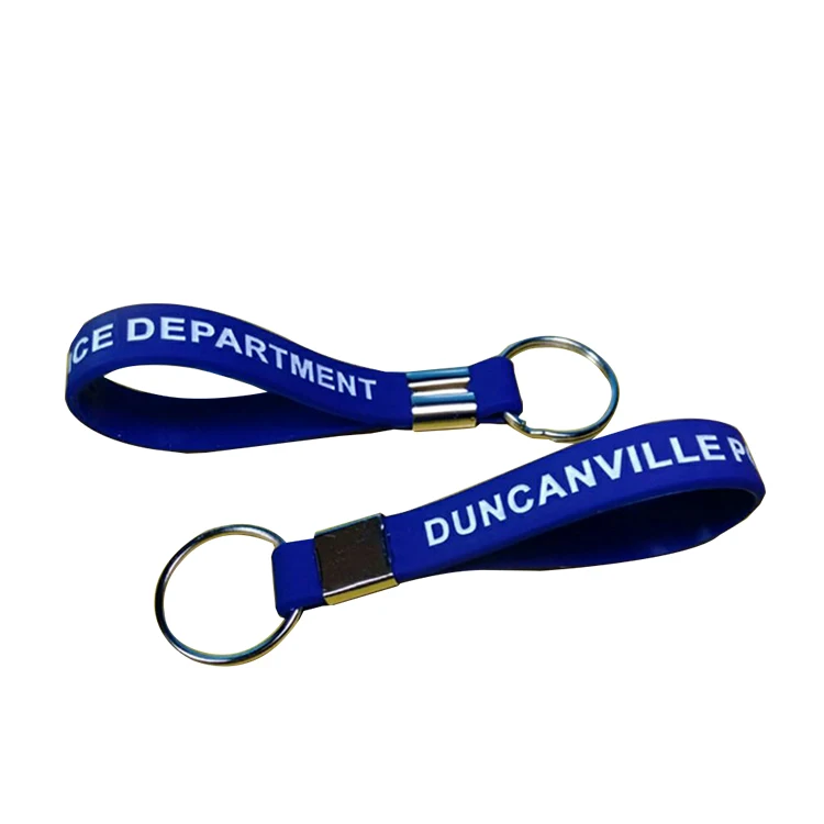 
Wholesale good quality silicone rubber keychain Key holder wristbands 