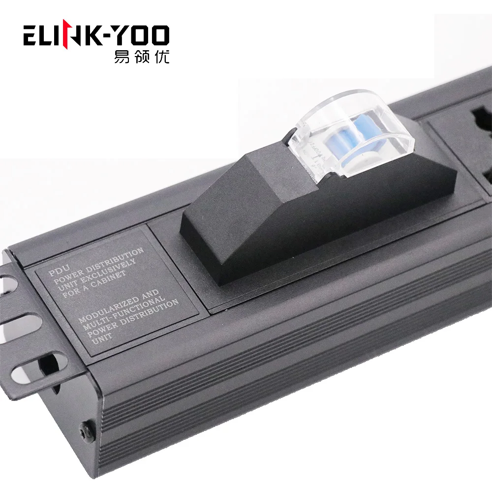19inch 1.5U 7 way universal electric standard socket rackmount industrial pdu socket Power distribution unit