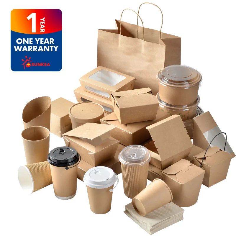 
Biodegradable emballage eco friendly kraft fast food packaging 