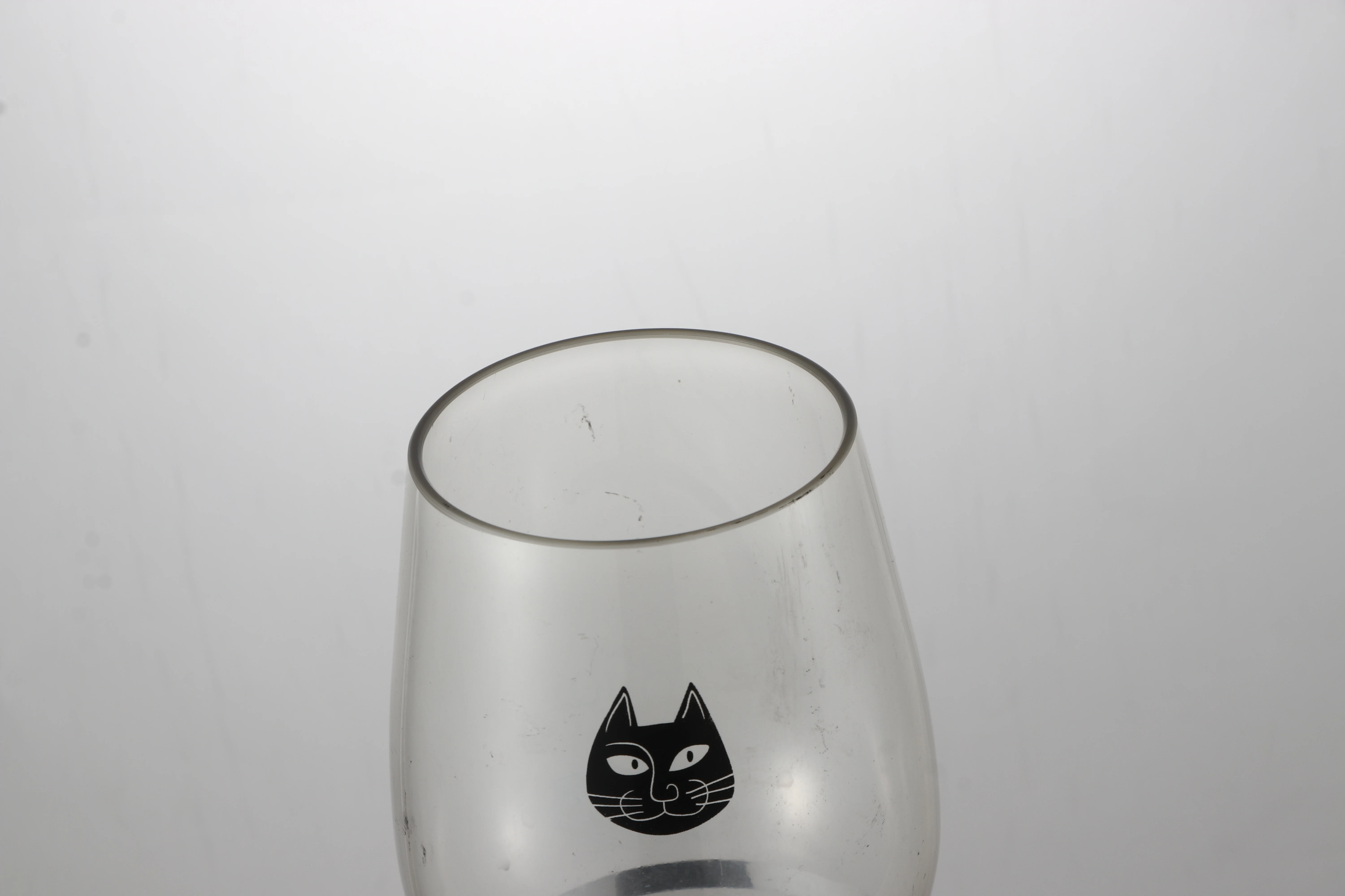 Factory Wholesale Blown Round Shape plastic Stemless champagne wine glass personalized acrylic stemless wine glasses