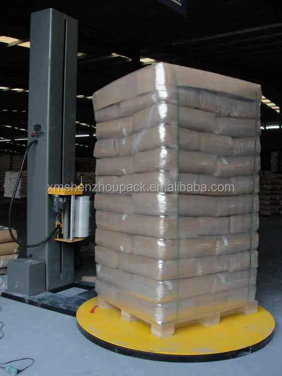 Automatic Pre-stretch Pallet Stretch Wrapping Machine With M Type Forklift Access