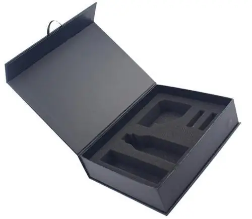 
Shenzhen factory Custom Black Rigid Magnetic Closure Gift Box Wholesale 