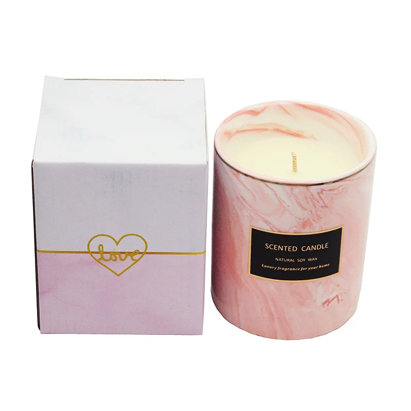 Wholesale Custom Printed Gold Foil Logo Scented Candle Box Glass Jar Label Sticker for Candles