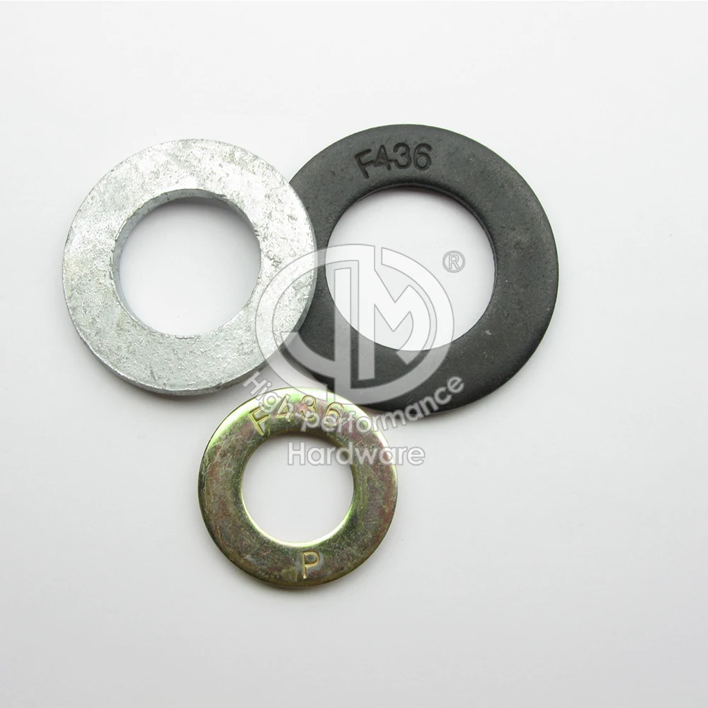 ASTM F436 Hardened Flat Washer Yellow Zinc Plated