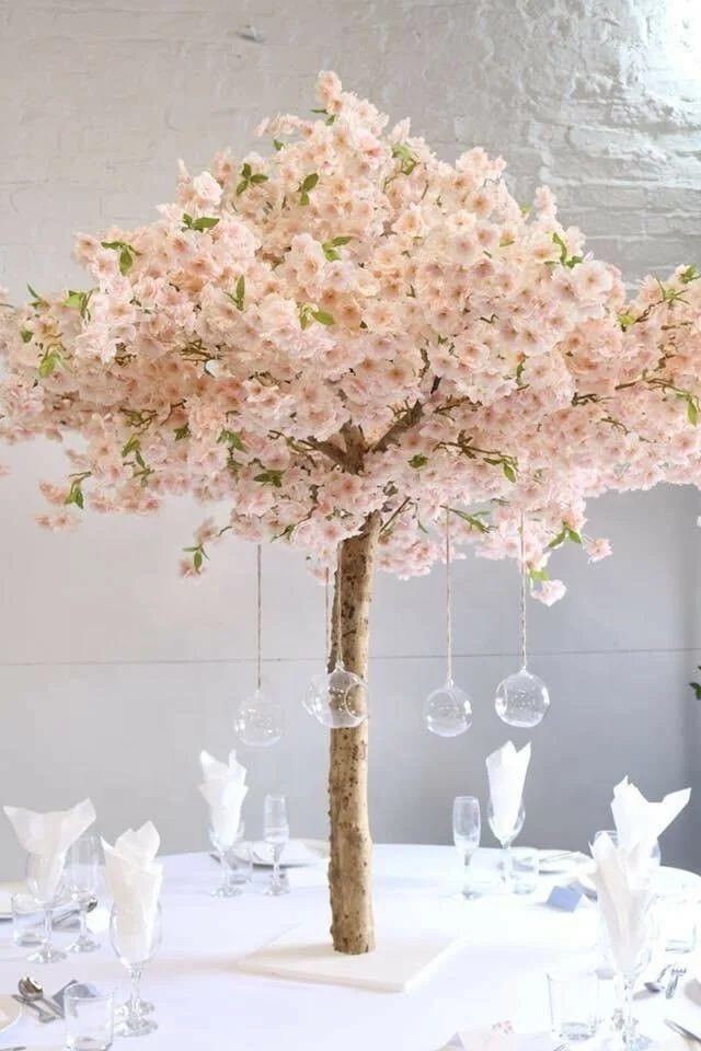 Artificial Wholesale Wedding Table Centerpieces Small Wooden Cherry Blossom Tree