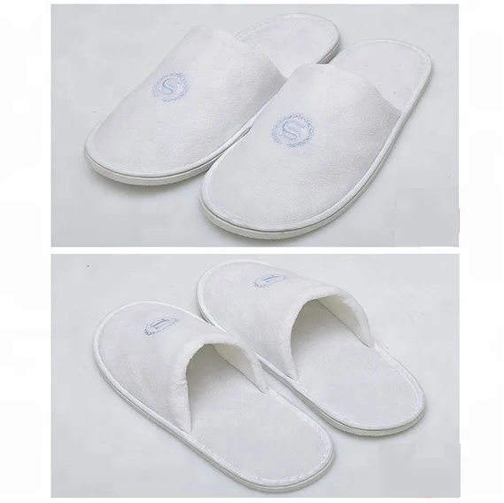 disposable customized thick cotton indoor luxury private label hotel slippers