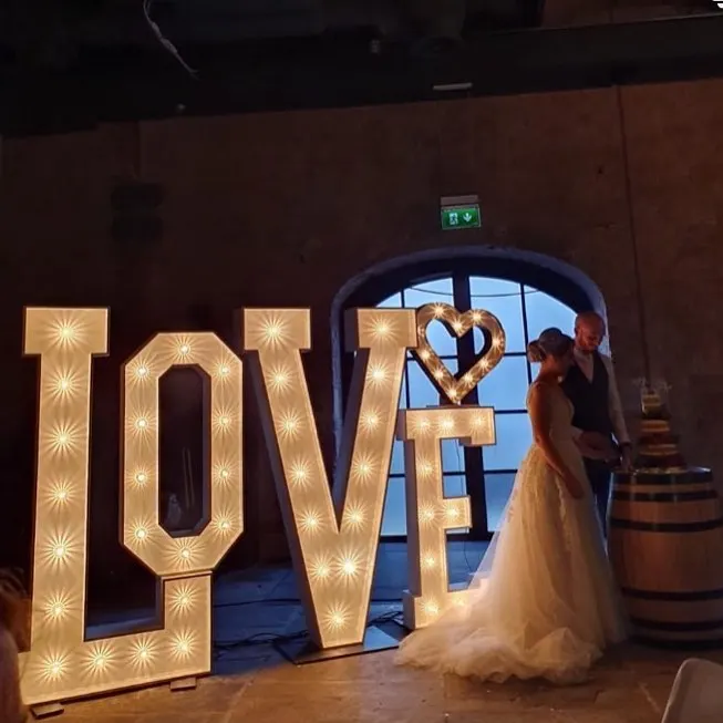 
Guangzhou Factory Custom LED Marquee Letters 4ft Metal Light Up Letters For Wedding 