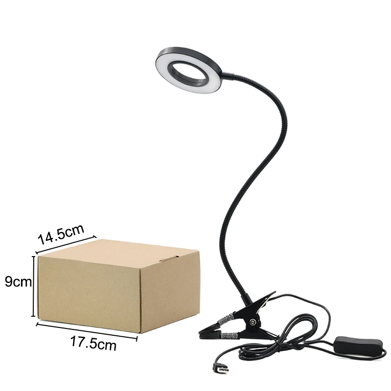 Customized logo USB led desk lamp modern flexible usb clip desk lamp