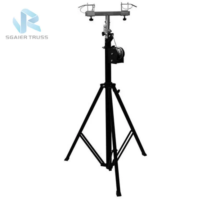 Hand manual crank portable lighting truss lift/light tower/metal stand