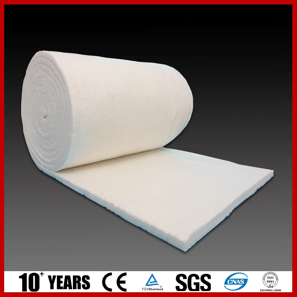 ce certified 96kg/m3 1050c heat resistant wool mat ceramic fiber wire cloth wool mat