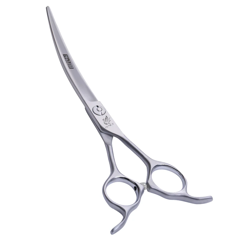 Японские Ножницы для груминга домашних животных 440C Стальные изогнутые ножницы для собак 7,5 дюйма Профессиональные