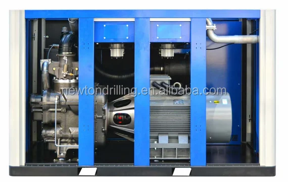 110kw Double-stage Compressed IP55 Direct Driven Screw VSD Air Compressor for Cement industry