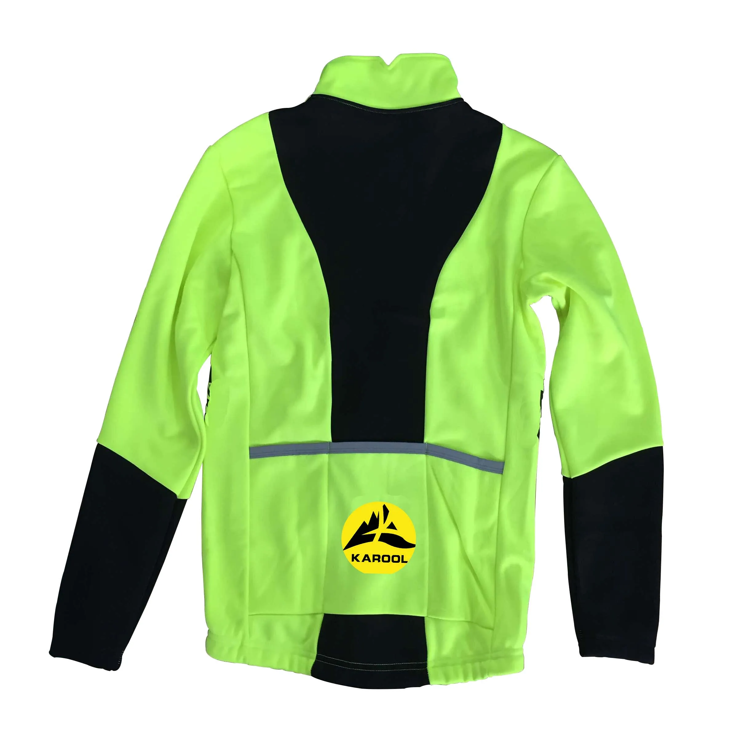 Wholesale  Bike  Jacket   Customized Fluorescence Green Color Bicycle Jacket Outdoor  Cycling Jacket