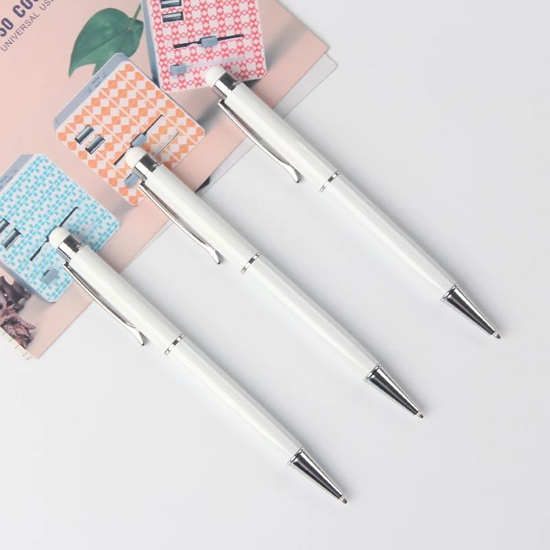 Wholesale cheap good quality custom logo color metal stylus ball pen touch screen pen