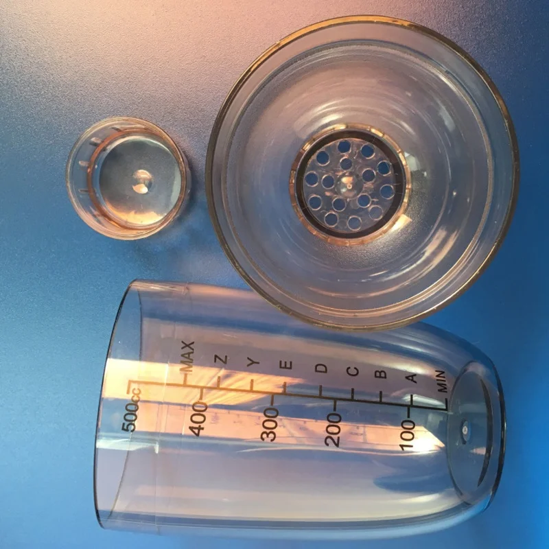 530ml plastic cocktail shaker cup 530cc bar shaker