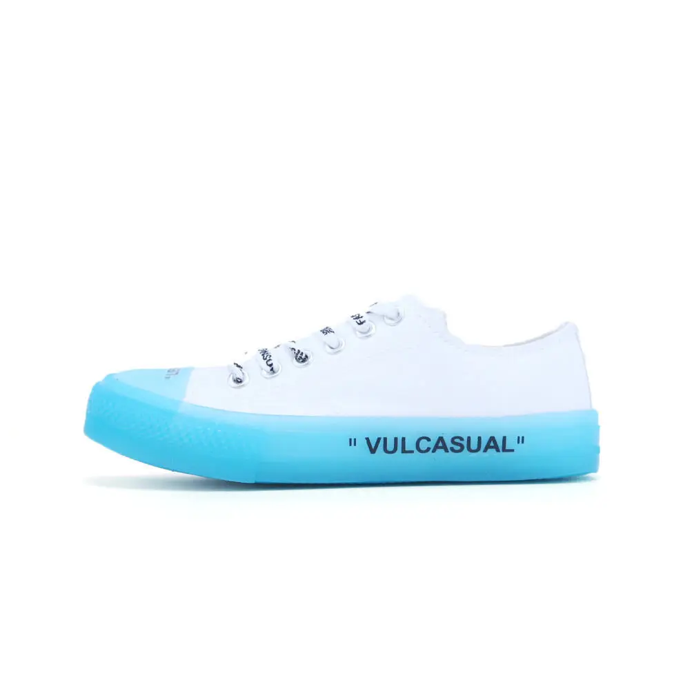 Transparent sole canvas shoes go well with ins casual shoes for students vulcanized shoes