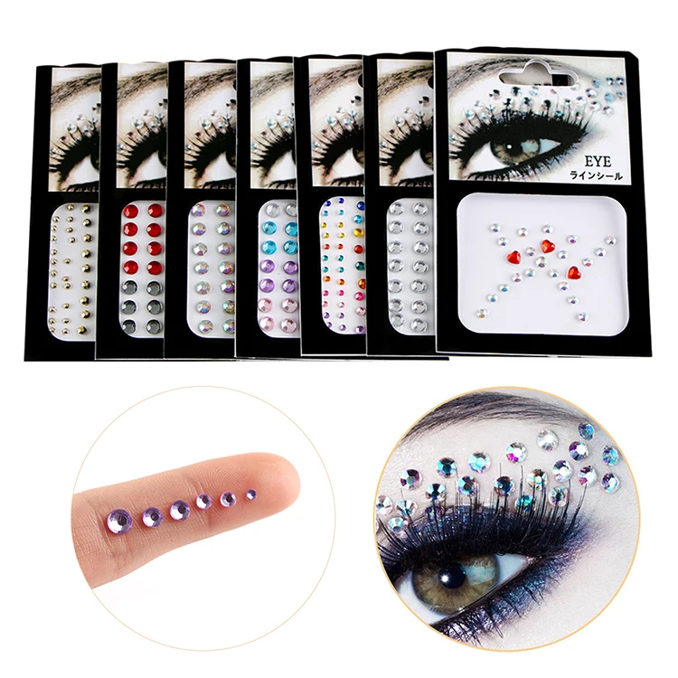 Wholesale tattoo eyeliner diamond glitter makeup crystal face diamond sticker