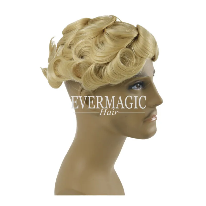 
Ash Blonde Color Toupee for Thinning Hair Men Full Lace Men Wig Hair Pieces Human Hair Replacement 