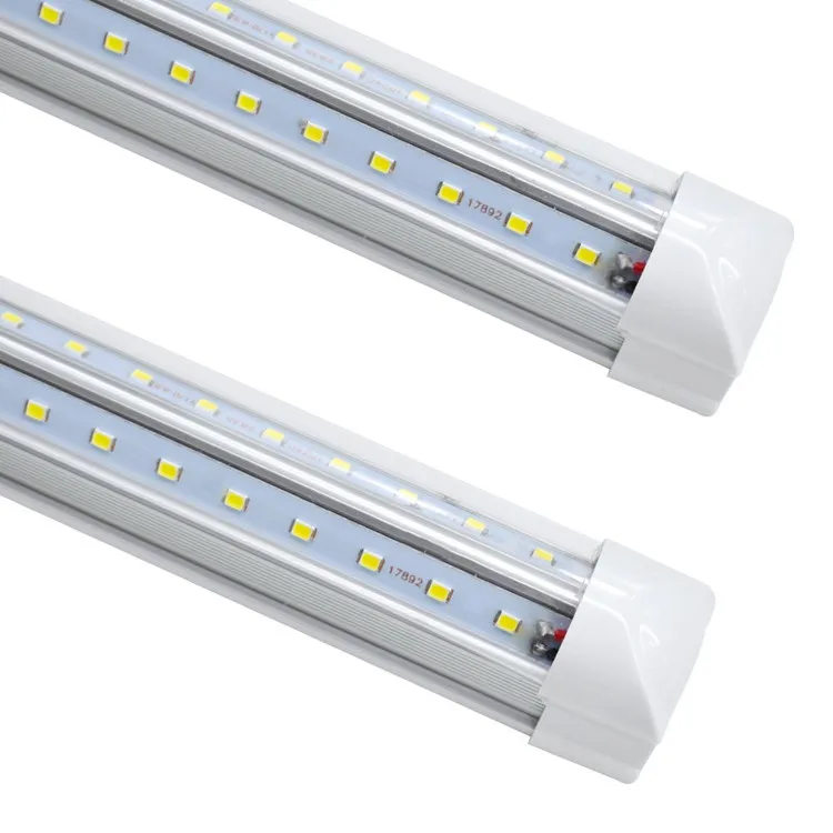 high lumen t8 integrated led light 1ft 2ft 3ft 4ft 8ft integrated v shape t8 led tube 160lm/w with 5 years warranty