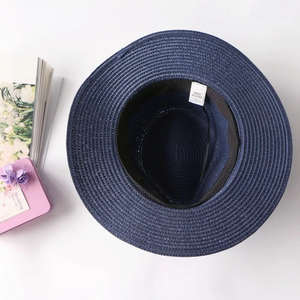 Manufacturer Custom Logo Wholesale Cheap Summer Beach Straw Cap Hat Panama Hat
