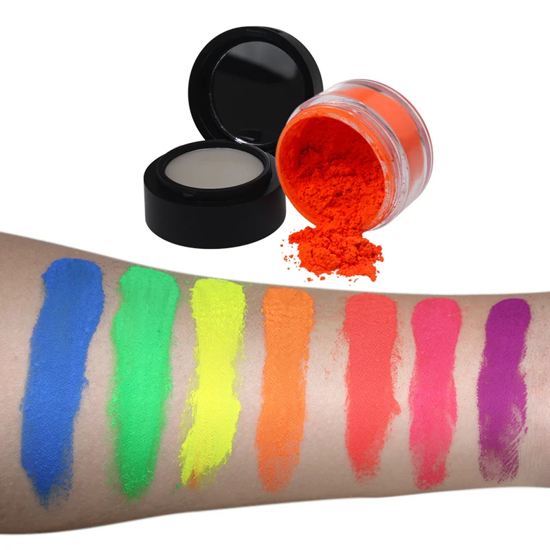 
cosmetics vendor wholesale 7 colors single loose neon eyeshadow pigment powder 