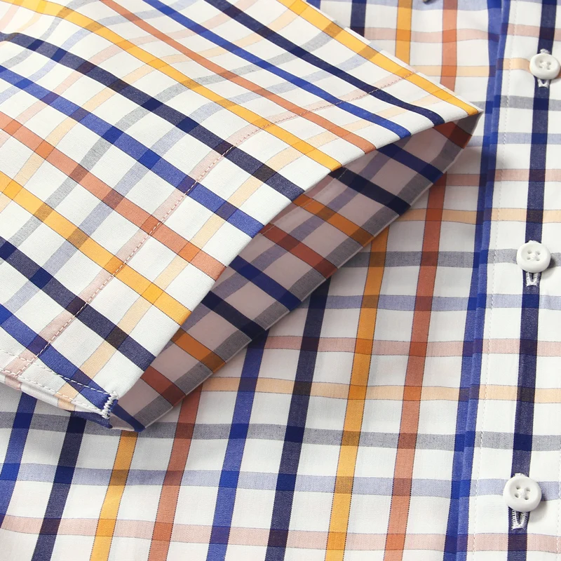 
Wholesale casual plaid 100% cotton business shirts for men 