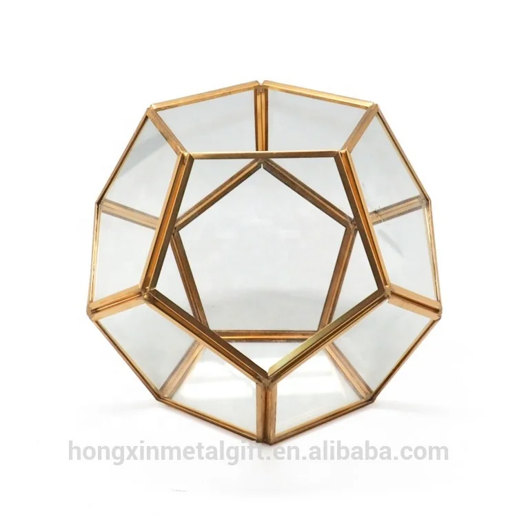 Круглый комнатный подвесной медный геометрический стеклянный террариум для растений оптом внутренний Террариум для дома и свадебного декора