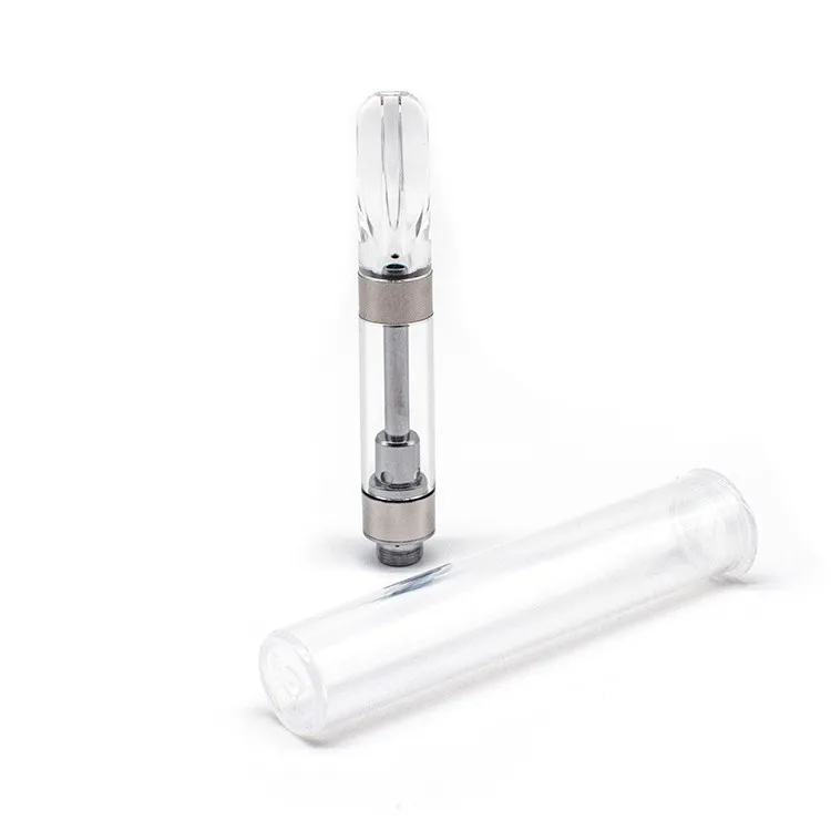 
High Quality Cbd oil Cartridge 0.5ml/1ml Ceramic Coil Vape Atomizer glass cartridge vape packaging 