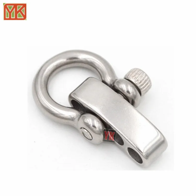 Custom adjustable screw pin shackle for paracord bracelet