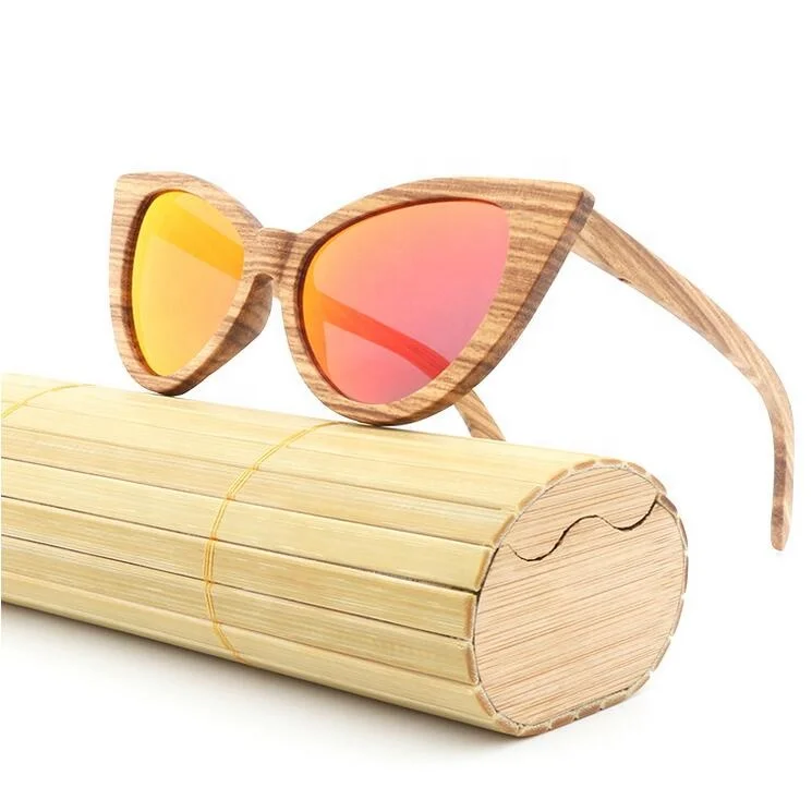 Stylish sunglasses eyeglasses frames optical glasses wood UV400 men and women fashion cat eye sunglasses