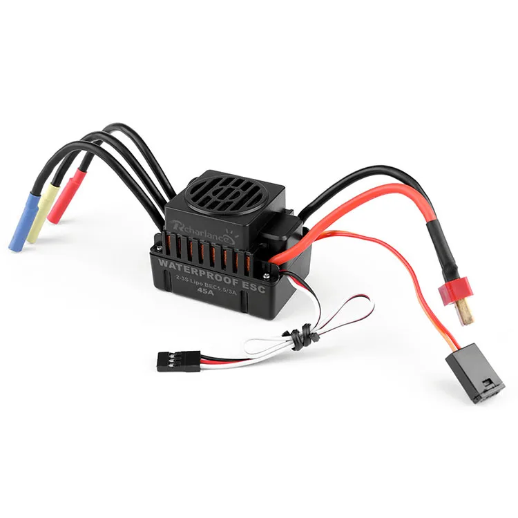 Rcharlance водонепроницаемый 45A 60A бесщеточный ESC электрический регулятор скорости в 5 8 V 3A BEC RC деталь аксессуар