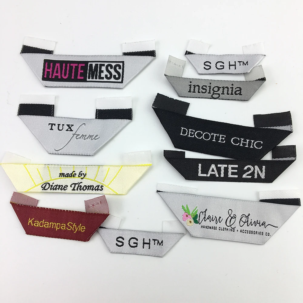 factory  Customized sewing labels Shirt garment label tag Woven Labels