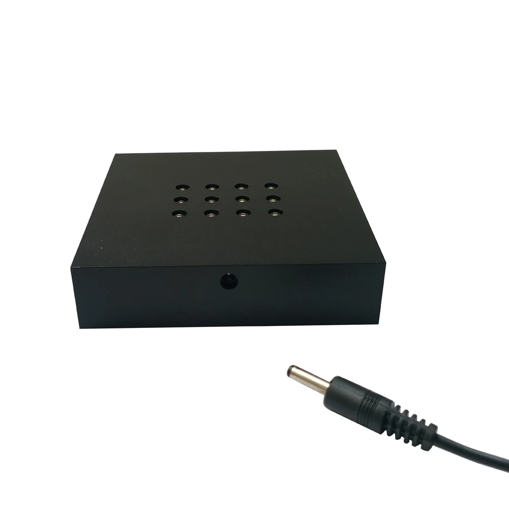 
BOSHI Plastic square engraving 3d crystal cube with led light base 