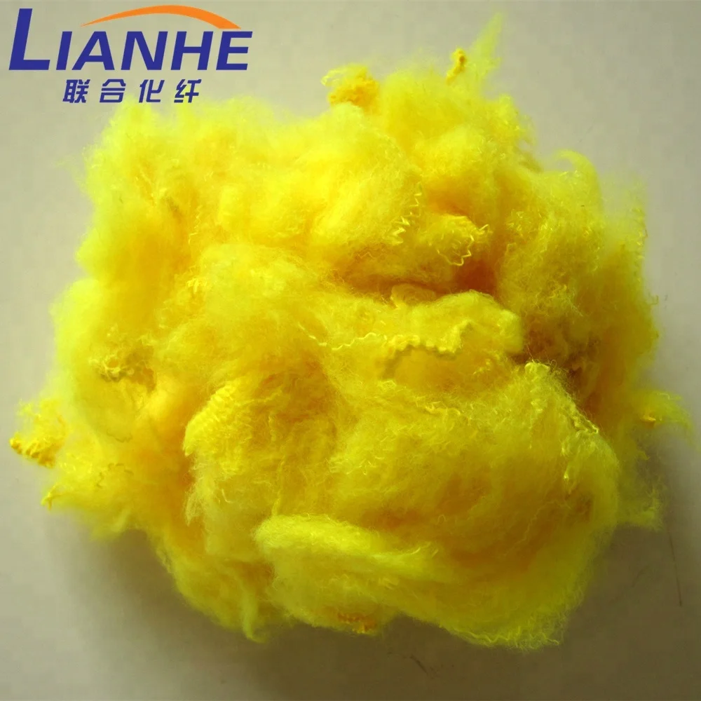 PES fiber polyester colored recycled polyester staple fiber with factory price