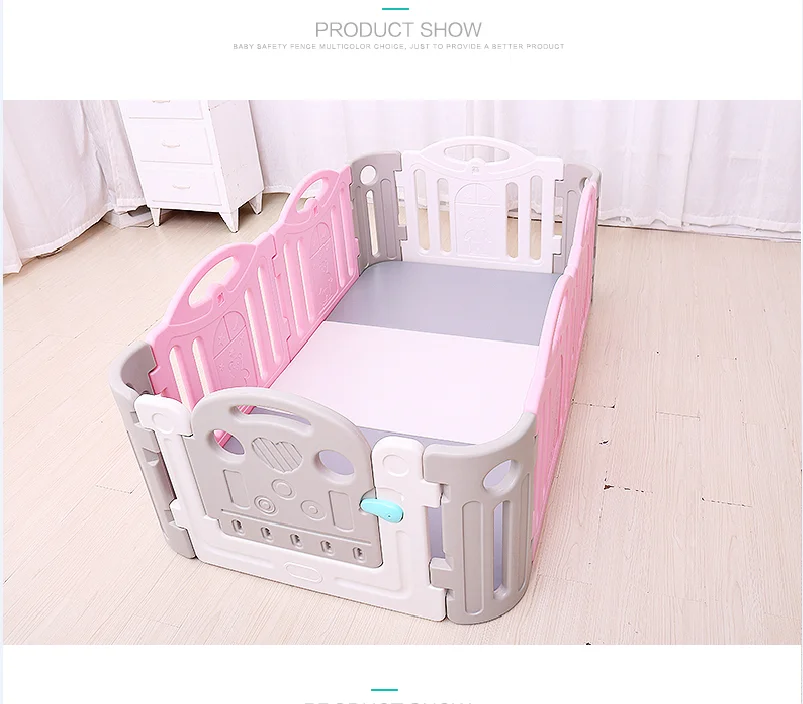 
Colorful safety plastic baby playpen for kids play indoor use 