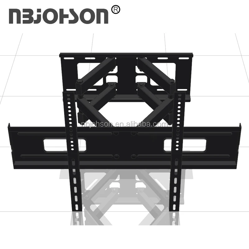 Высокое качество 180 градусов металл черный вращение тв крепление полный движения ТВ настенный телевизионный кронштейн