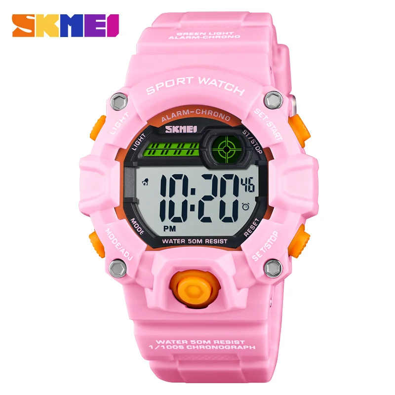 SKMEI NEW Kids Watches Digital Stopwatch Led Clock 50M Swim Waterproof Plastic Alarm Boys Girls Children Sports Watch 1484 reloj