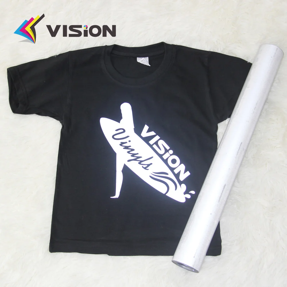 Wholesale 61cmx50m Craft Reflective Silver Heat Transfer Vinyl  Reflecting HTV Vinyl Iron On Vinyl for Cricut and Silhouette