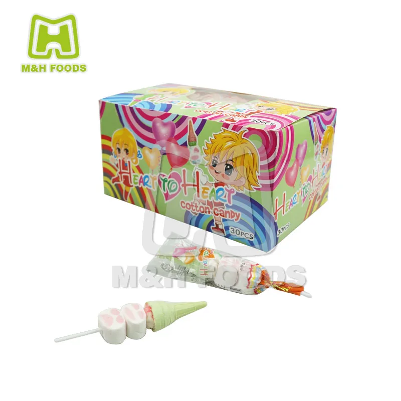 Smiling Face Ice Cream Sweets Color Marshmallow Lollipop Candy in Box