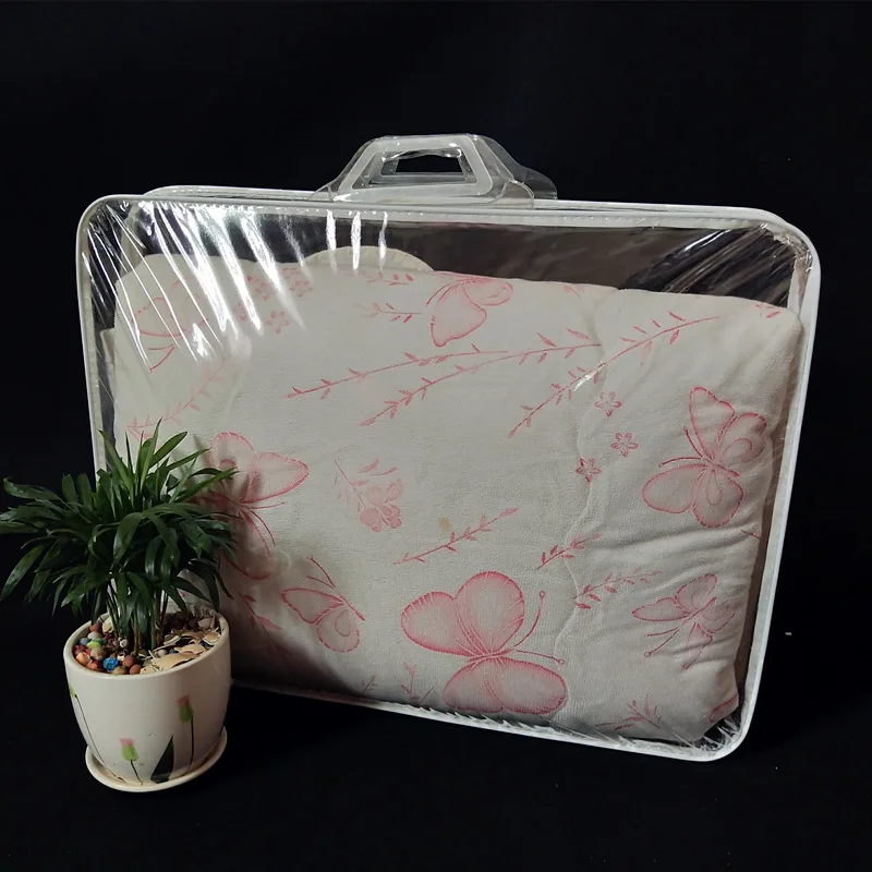 Хорошая цена прозрачный пластиковый упаковочный пакет из ПВХ для одеял пододеяльников